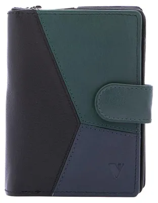 Imagen del producto de Cartera de mujer Sergio Valentini, de ecopiel, bicolor y con cierre de botón a presión