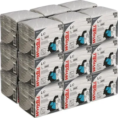 Produktbild von Wischtuch L 40 7471 L.ca.305 mmxB.ca.318 mm wei 1-lagig, viertelgefaltet