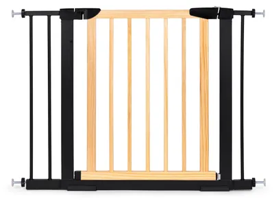 Obrázok produktu pre Bezpečnostná zábrana 74-100 cm pre schody a dvere kovové drevo prídavné panely