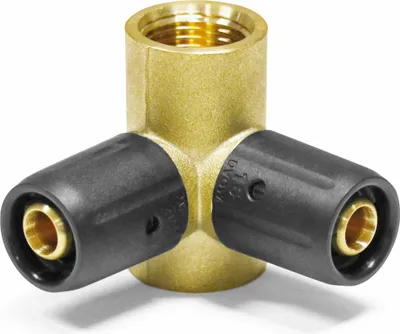 Obrázok produktu pre Pipetec násuvná tvarovka, nástenný držiak v tvare V 16 x 2 mm - 1/2" - 16 x 2 mm pre viacvrstvové hliníkové potrubie