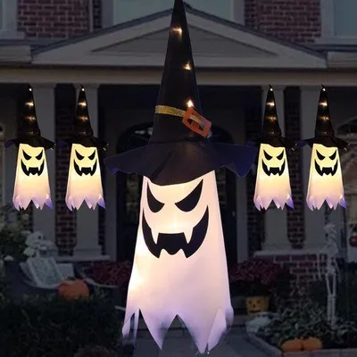 Immagine prodotto di Grande lampada LED di Halloween - Fantasma Opknop - Lampada per feste di Halloween - Lampada spettrale - Accessorio horror - Decorazione per feste in casa