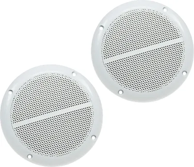 Produktbild von 2 Marine Lautsprecher 100W A65 Wetterfeste Einbaulautsprecher für Bad Sauna Garten Küche Heimkino Auto Kofferraum Boot Yacht weiße Boxen Lautsprecher 2.0-System