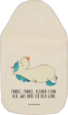 Produktbild von Mr. & Mrs. Panda Wärmflasche Einhorn Schnuller - Weiß - Geschenk, Wärmekissen, Mutter, Unicorn, Wärmflaschen, Einhörner, Mama, Flauschige, mit Bezug, Bettflasche, Baby