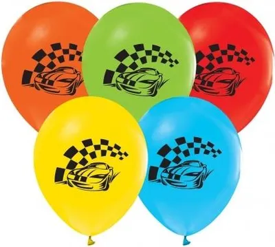 Produktbild von Rennwagen Luftballons 12'' 5 Stück Godan