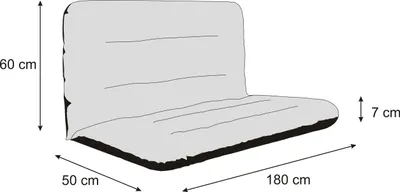 Produktbild von PillowPrim Kissen für Hollywoodschaukel - Gartenbankauflage - Bankauflage - Bankkissen - Sitzkissen und Rückenkissen - sitzbreite 180 cm - Grau