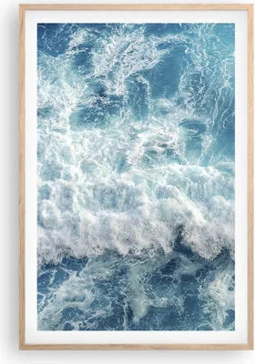Produktbild von Gerahmtes Poster - Rahmen in heller Eiche - Meer Welle Ozean - 61x91,5 cm - Wand Bild - Wanddeko - Wandbilder - Kunstposter - Wandposter - Bilderrahmen - Bilder - Kunstdruck - Wandbild P2NPA61x91-4067