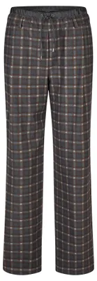 Produktbild von Rabe Legere Elastische Karierte Wide-Leg-Hose mit Bügelfalten Grau Größe 46