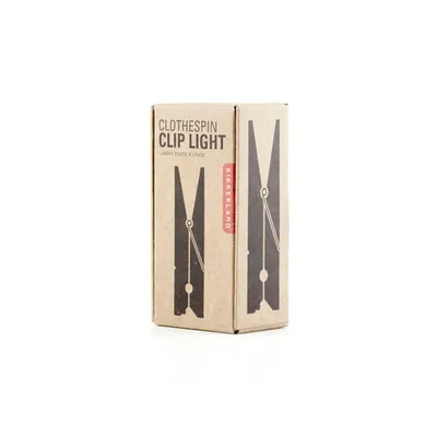 Produktbild von Kikkerland Clothespin Clip Light, Holz, Holz, 1 Stück(e)