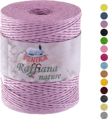 200g Papiergarn Raffiana Nature flieder