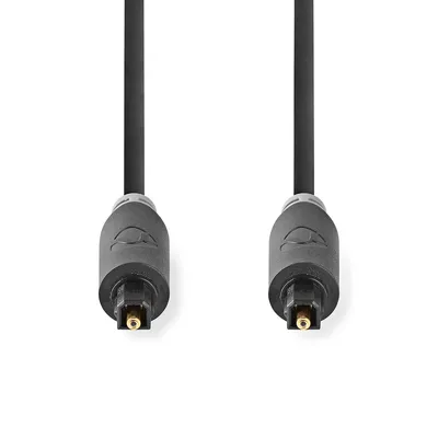 Zdjęcie produktu dla Kabel optyczny audio Nedis - wtyk Toslink - wtyk Toslink - 1,00 m - okrągły - PVC - antracytowy - pudełko
