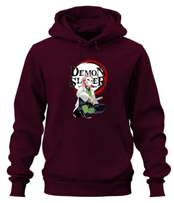 Produktbild von Demon Slayer Sabito Maske Anime Kimetsu no Yaiba Geschenk Hoodie Kapuzenpullover, Burgundy, XXL