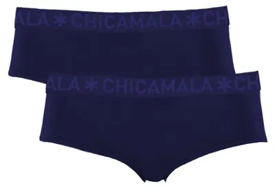 Produktbild von Damen-Slips, 2er-Pack, einfarbig blau, Größe S