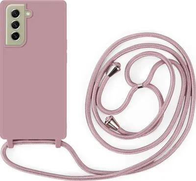 Produktbild von Handykette für Samsung Galaxy S21 FE Hanyhülle mit Band Hülle mit Kodel Smartphone Halskette in Rosa