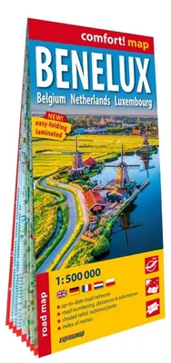 Obrázok produktu pre Laminovaná mapa Benelux 2025 1:500 000