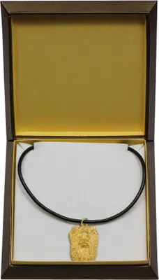 Immagine prodotto di Yorkshire Terrier II - Collana per cani in confezione regalo, ciondolo placcato in oro per gli amanti dei cani, gioiello distintivo di Art-Dog