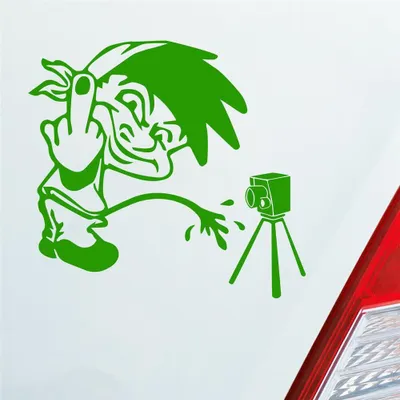 Produktbild von Auto Aufkleber Männeken Piss  Tuning Radar 10x10 cm Hellgrün Sticker Heckscheibenaufkleber