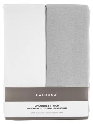 Produktbild von LaLoona 2er Pack Spannbetttuch für Kinderbett 60