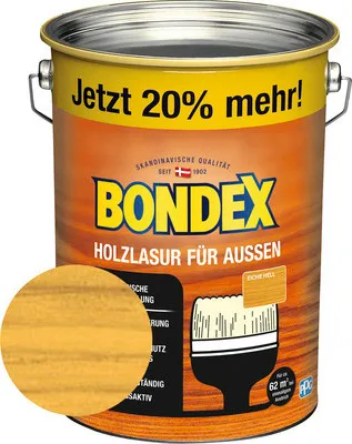 Produktbild von BONDEX Holzlasur eiche hell 4,8 l (20 % Gratis!)