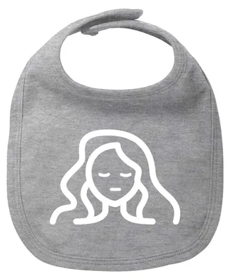 Produktbild von Huuraa Baby Lätzchen Jungfrau Sternzeichen Symbol Heather Grey Klettverschluss  Baumwolle Latz Geschenkidee