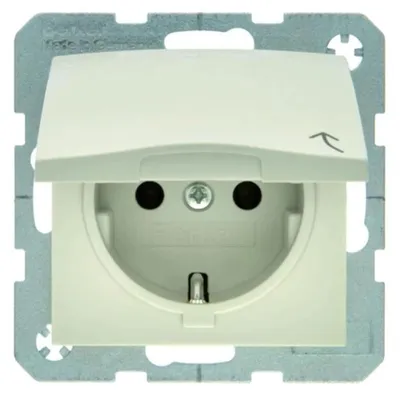 Produktbild von Berker Steckdose Schuko 47518982 weiß glänzend