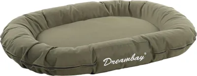 Produktbild von Flamingo Hundekissen Dreambay oval olivgrün, Maße: 80 x 60 x 14 cm