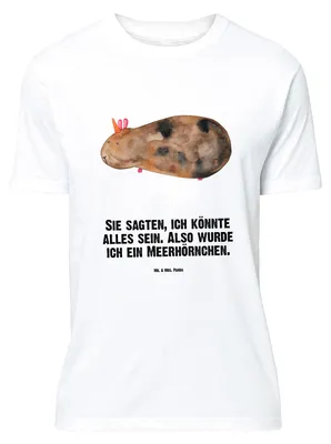 Produktbild von Mr. & Mrs. Panda Größe XL T-Shirt Einhorn Meerschweinchen - Weiß - Geschenk, Unicorn, Shirt, mit Spruch, Meericorn, Meerschwein, Tshirt, Einhörner