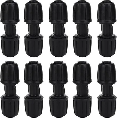 Productafbeelding van 10 stuks rechte irrigatiewateraansluiting, 16 mm druppelirrigatieconnector, Micro Drip slangconnector voor tuin, gazon