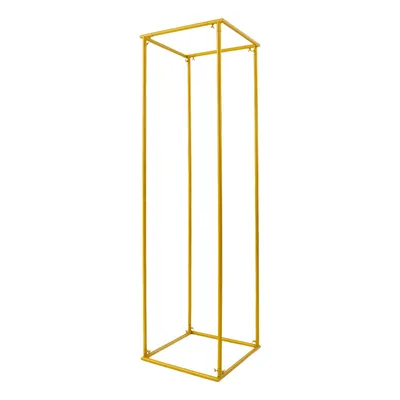 Obrázek produktu pro 50x50x180cm svatební květinový stojan kovový obdélníkový moderní svatební stojan květinový sloup podlahový stojan držák balónků zlatý
