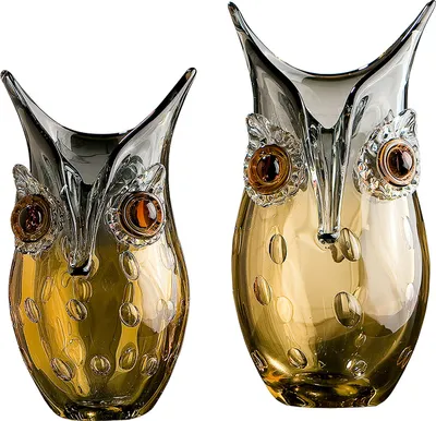 Produktbild von Casablanca by Gilde Glasart Vase Eule durchgefärbt, handgearbeitet H. 27 cm,39698