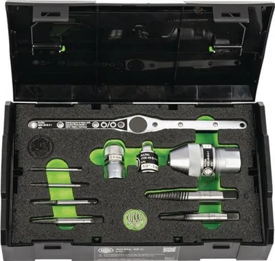 Zdjęcie produktu dla Zestaw wykrętaków do śrub KUKKO (10-częściowy gwint D.4-20mm / 10-częściowy) - K-49-B