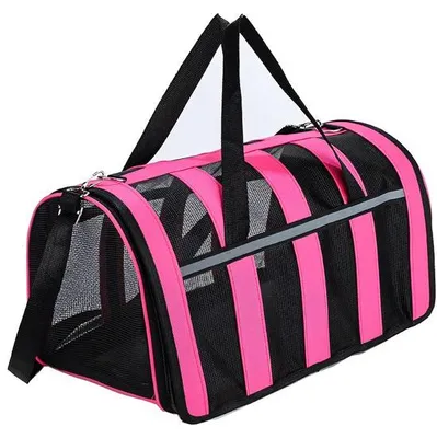 Productafbeelding van Ohpets® Reistas Kat - Roze - Tot 10kg - Opvouwbaar - 42x28x35cm