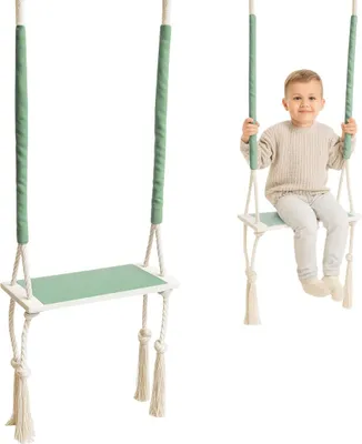 Produktbild von Hängeseil | Kinderschaukel | Holzschaukel | Babyschaukel | Schaukelstuhl mit Schwammkissen