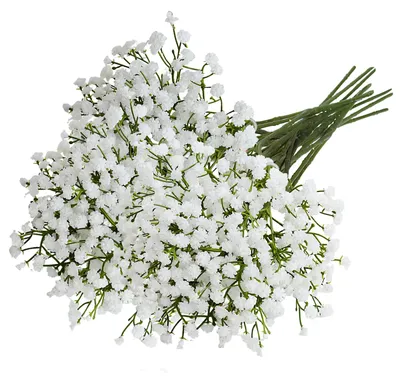 Productafbeelding van Kunstgypsophila - 10 stuks kunstbloemen (schleierkruid) - Geschikt voor bruidsboeketten, tafeldecoraties en arrangementen - Wit