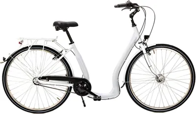 Produktbild von 28 Zoll Alu Fahrrad City Bike Shimano 3 Gang Tiefeinstieg Nabendynamo weiss