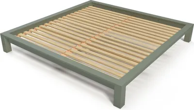 Produktbild von Kingsize Bett 200x200 Massivholz - Grau