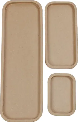 Immagine prodotto di 3 vassoi rettangolari 15/25,6/45cm