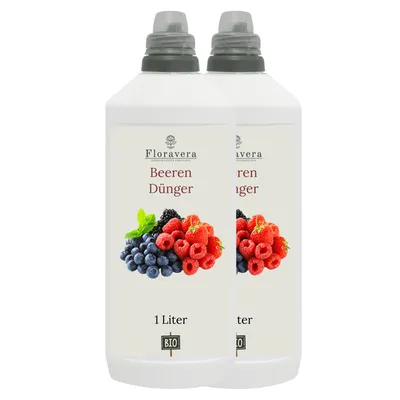 Produktbild von Floravera Premium Beeren Flüssigdünger 2 x 1 Liter Beerendünger Dünger