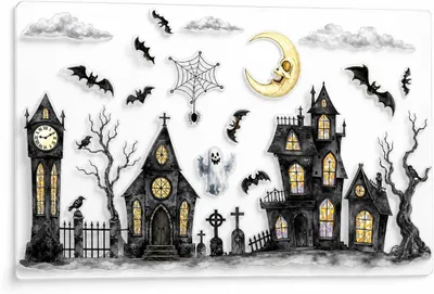 Productafbeelding van 1 set 2 vellen statische spookfolie