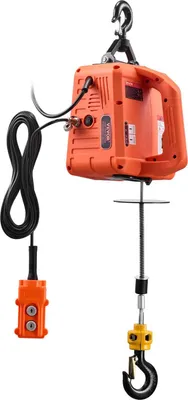 Obrázok produktu pre Elektrický navijak 3 v 1, nosnosť 700 kg, prenosný navijak s výkonom 1500 W, zdvihová výška 7,6 m, rýchlosť 5 m/min, s manuálnym, káblovým a bezdrôtovým diaľkovým ovládaním pre továrne, sklady, garáže