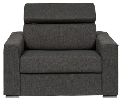Produktbild von Schlafsessel mit Matratze - Strukturstoff - Grau - Liegefläche 70 cm - Matratze 18 cm - VIZIR