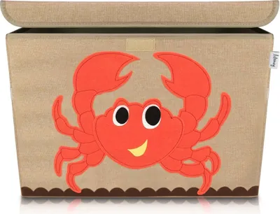 Produktbild von Lifeney Aufbewahrungsbox Kinder groß 51 x 36 x 36 I Spielzeugkiste I Kiste mit Deckel für Kinderzimmer I Aufbewahrungsboxen mit Deckel I Spielzeugaufbewahrung (Krabbe)