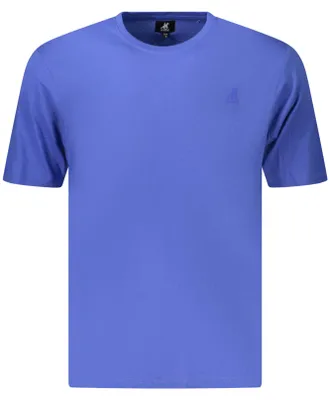 Immagine prodotto di T-shirt da uomo a maniche corte blu con scollo rotondo e logo stampato