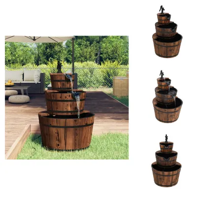 Immagine prodotto di vidaXL Fontana da giardino con pompa 60x60x94 cm Legno massello Abete -  Fontane e cascate