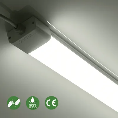Produktbild von LED Feuchtraumleuchte 150cm Feuchtraumlampe LED 45W IP65 Wasserfest 6000k Kaltlweiß Wasserdicht Kellerleuchte für Büros Keller Werkstätten Garage