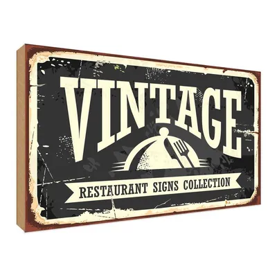 Produktbild von vianmo Holzschild 30x40 cm Vintage Restaurant Essen Trinken