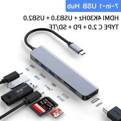 Immagine prodotto di Hub USB-C 7-in-1 con docking station, HDMI 4K, PD 100 W, nero