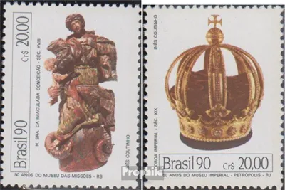 Produktbild von Briefmarken Brasilien 1990 Mi 2360-2361 (kompl.Ausg.) postfrisch Museum für Indianermission