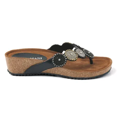 Produktbild von Lazamani 75.455 Teenslippers Dames Black - Damen Hausschuhe - 75.455