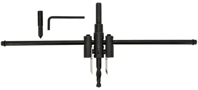 Produktbild von 30–200 mm verstellbares schwarzes Kreis-Lochsägen-Bohrer-Set, DIY-Holzbearbeitungswerkzeug