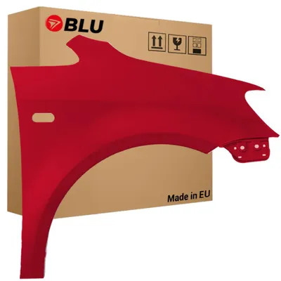 Productafbeelding van BLU Spatbord geschikt voor Volkswagen Caddy III 3 2K LY3D Rechts Rood TornadoRot | 2010-2015 | Voorzijde | Gelakt | Montageklaar, AI-gegenereerde afbeelding